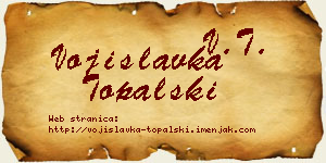 Vojislavka Topalski vizit kartica